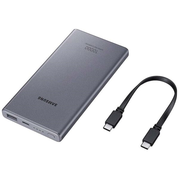 Official Samsung 25W Battery Pack 10,000 & 20000mAh Super Fast Charge Metallic Powerbank with USB Type C-C Cable